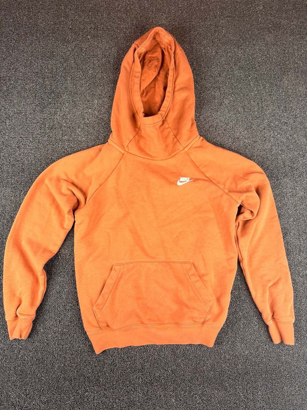 Nike Orange Funnel Neck Pullover Hoodie Sweatshirt XS